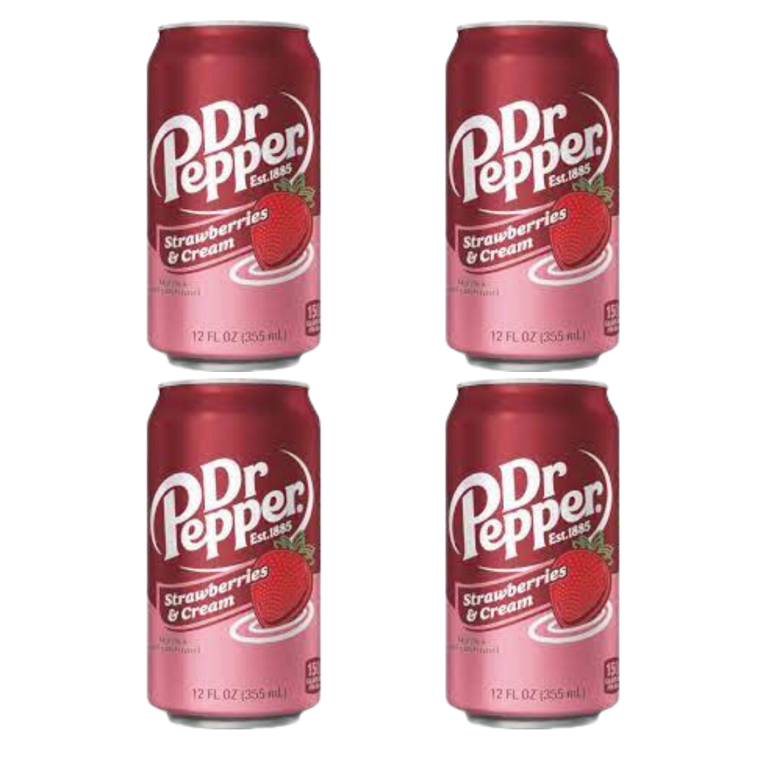 Dr Pepper - Strawberry & Cream (4 Pack)