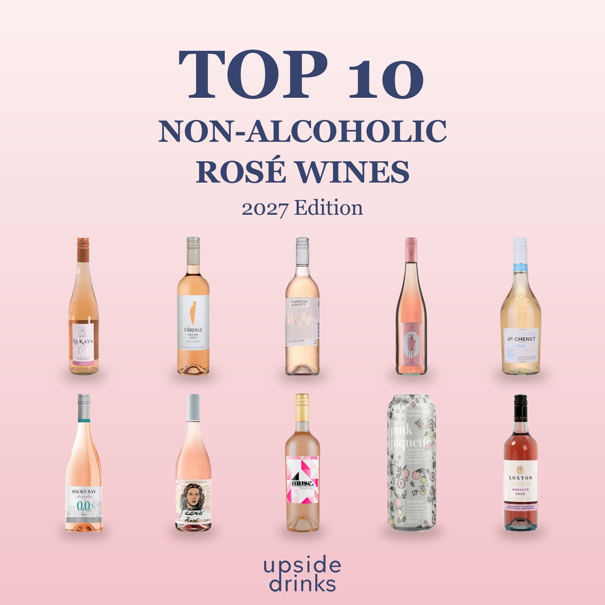 Top 10 non-alcoholic rosé wines of 2027 at Upside Drinks
