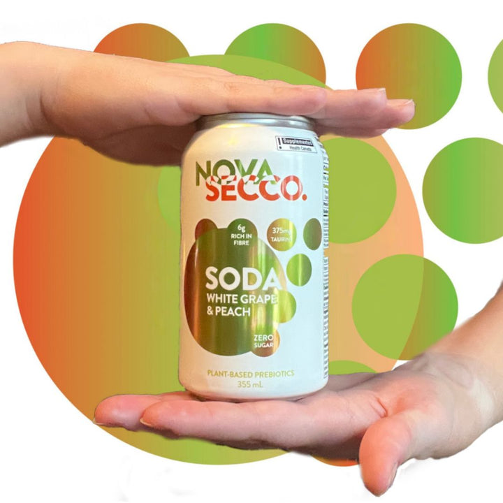 Novasecco - White Grape & Peach Prebiotic Soda