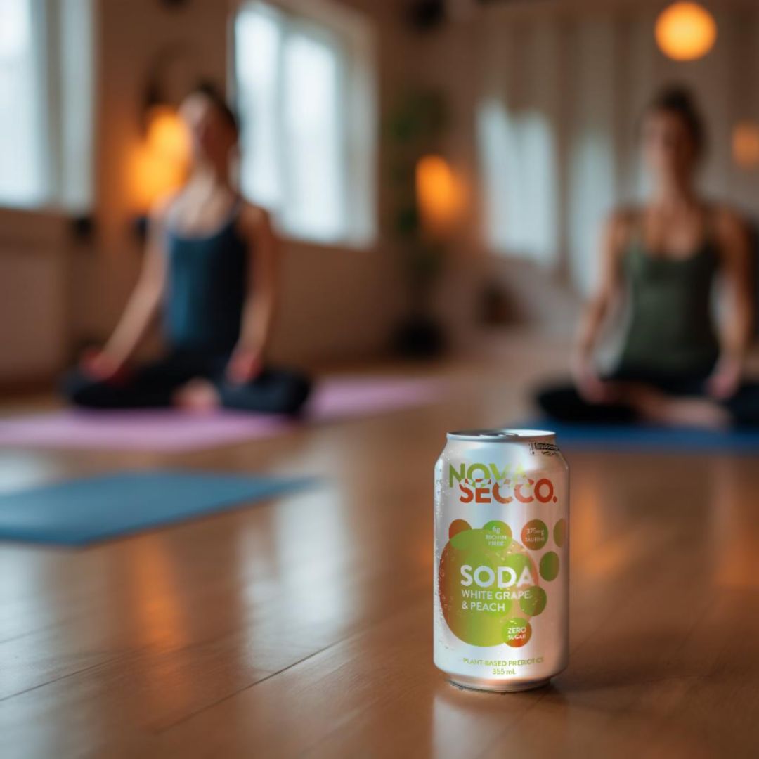 Novasecco - White Grape & Peach Prebiotic Soda