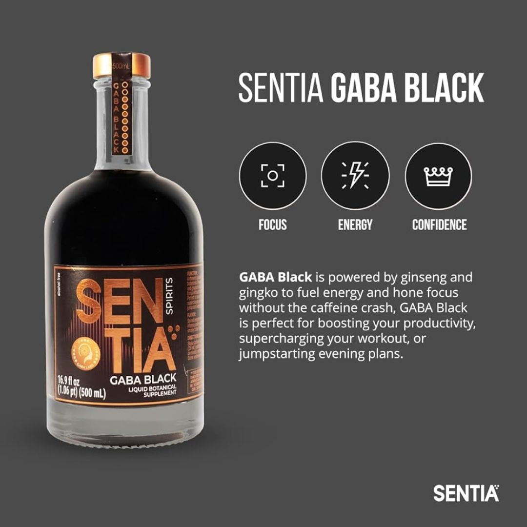 Sentia Non-Alcoholic GABA Black - Upside Drinks - Free Shipping in