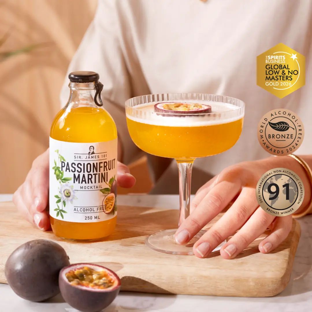 Sir James 101 - Passionfruit Martini - Upside Drinks - Free Shipping