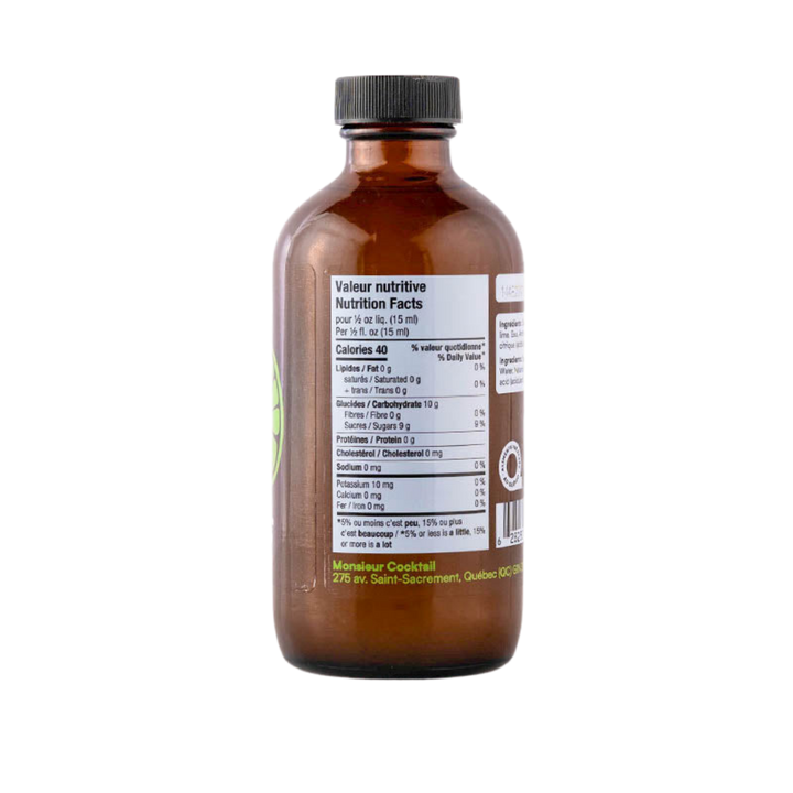 Monsieur Cocktail - Lime Syrup (250mL)