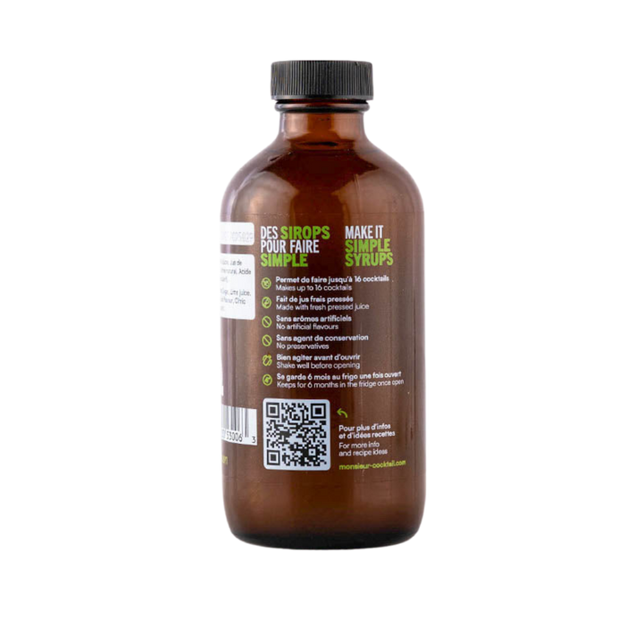 Monsieur Cocktail - Lime Syrup (250mL)