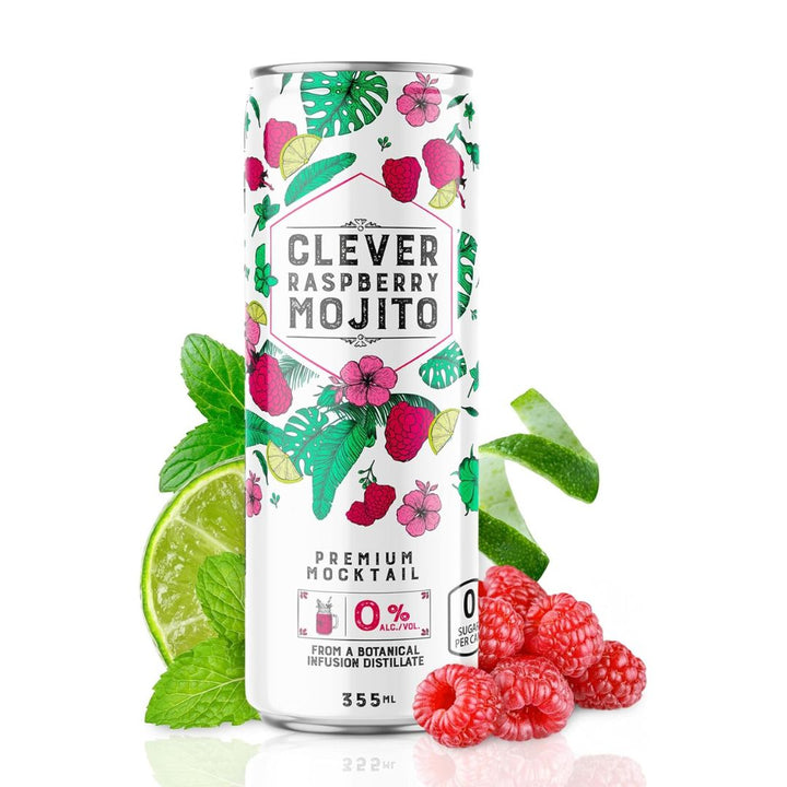 Clever Mocktail - Sugar-Free Raspberry Mojito