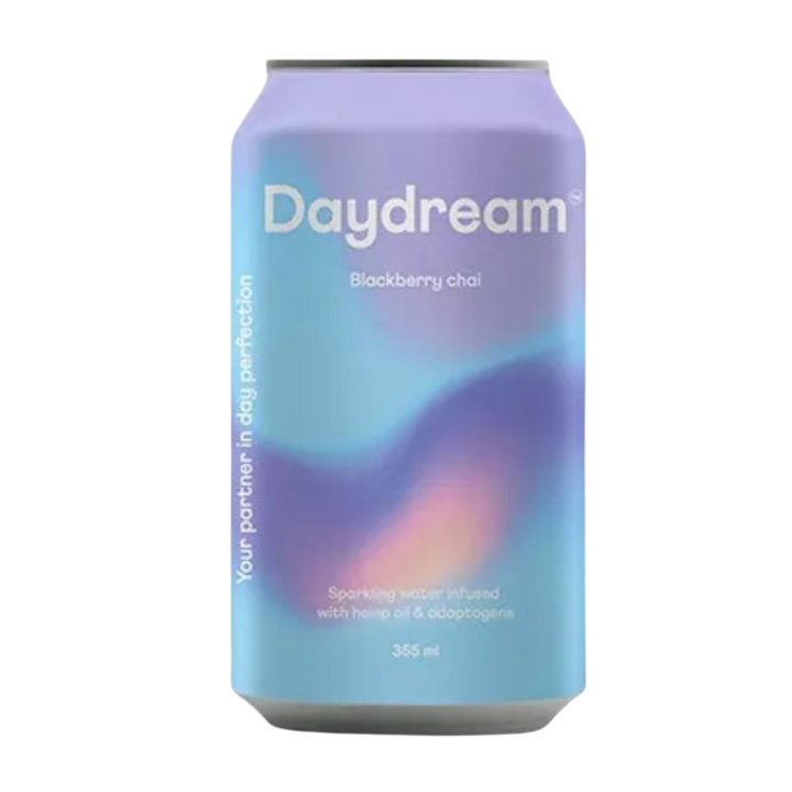 Daydream  - Blackberry Chai Hemp and Adaptogen Infused Sparkling Water - 12 Pack