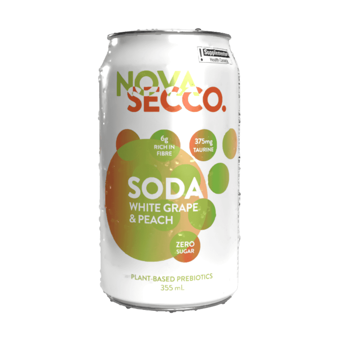 Novasecco - White Grape & Peach Prebiotic Soda