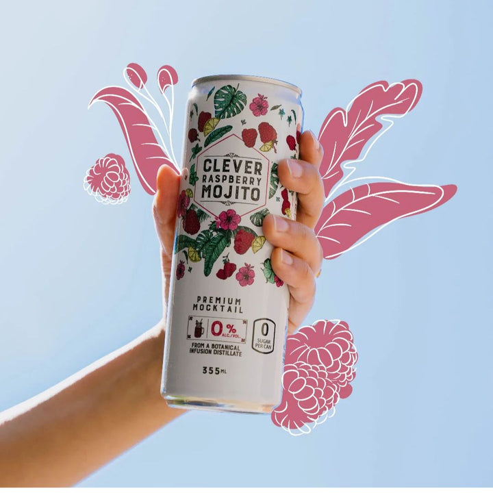 Clever Mocktail - Sugar-Free Raspberry Mojito