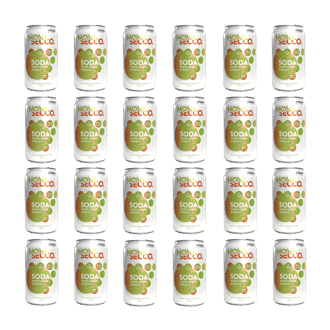 Novasecco - White Grape & Peach Prebiotic Soda