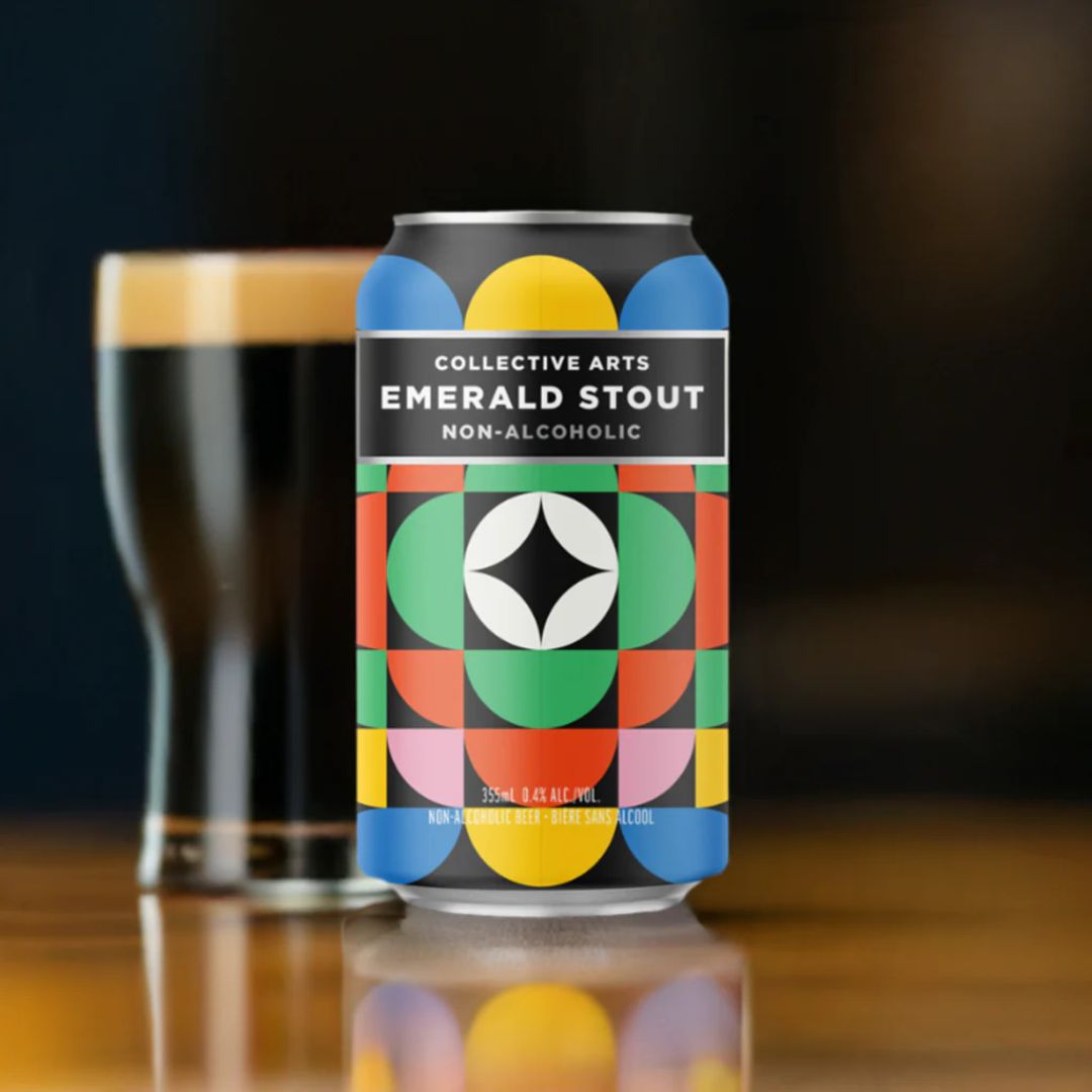 Collective Arts Non-Alcoholic Emerald Stout - Upside Drinks - Free