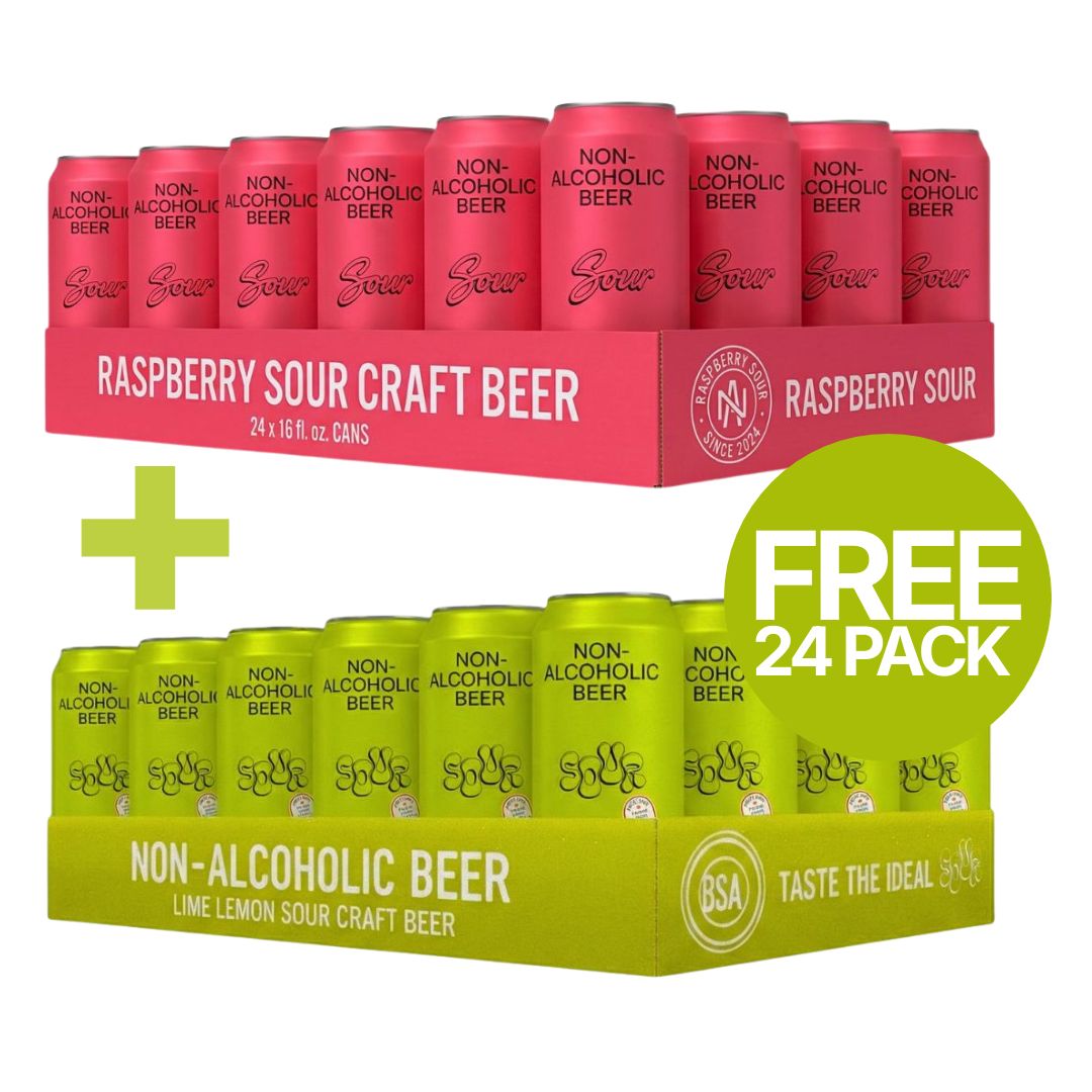 BSA - Raspberry Sour + FREE BSA Lime Lemon Sour 24 Pack