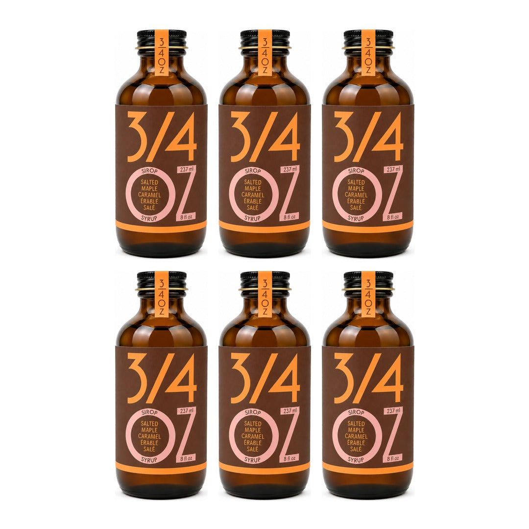 3/4 OZ - Salted Maple Caramel Syrup, 6 bottles
