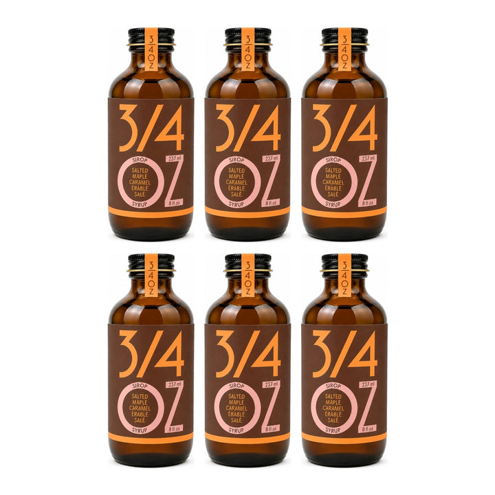3/4 OZ - Salted Maple Caramel Syrup, 6 bottles