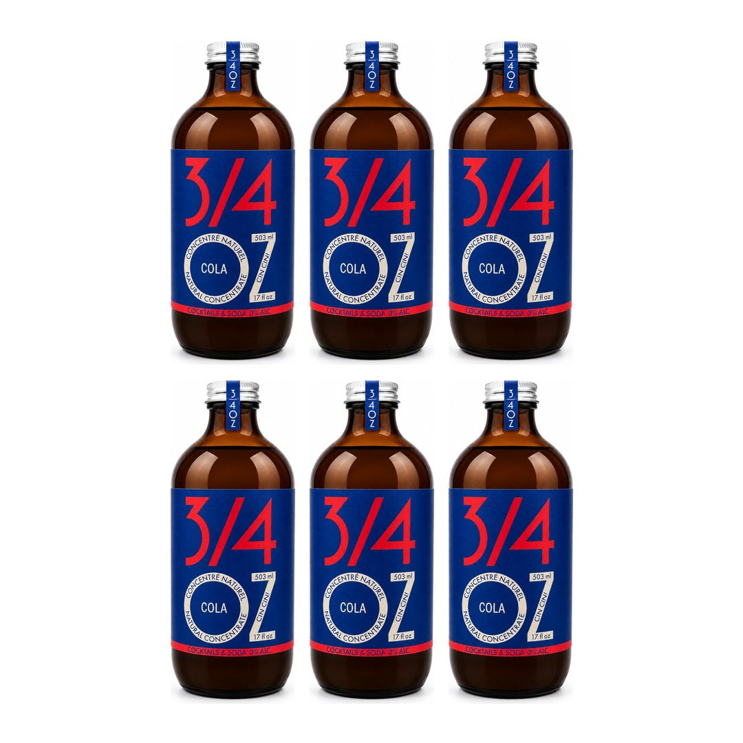 3/4 OZ - Cola Syrup, 6 bottles