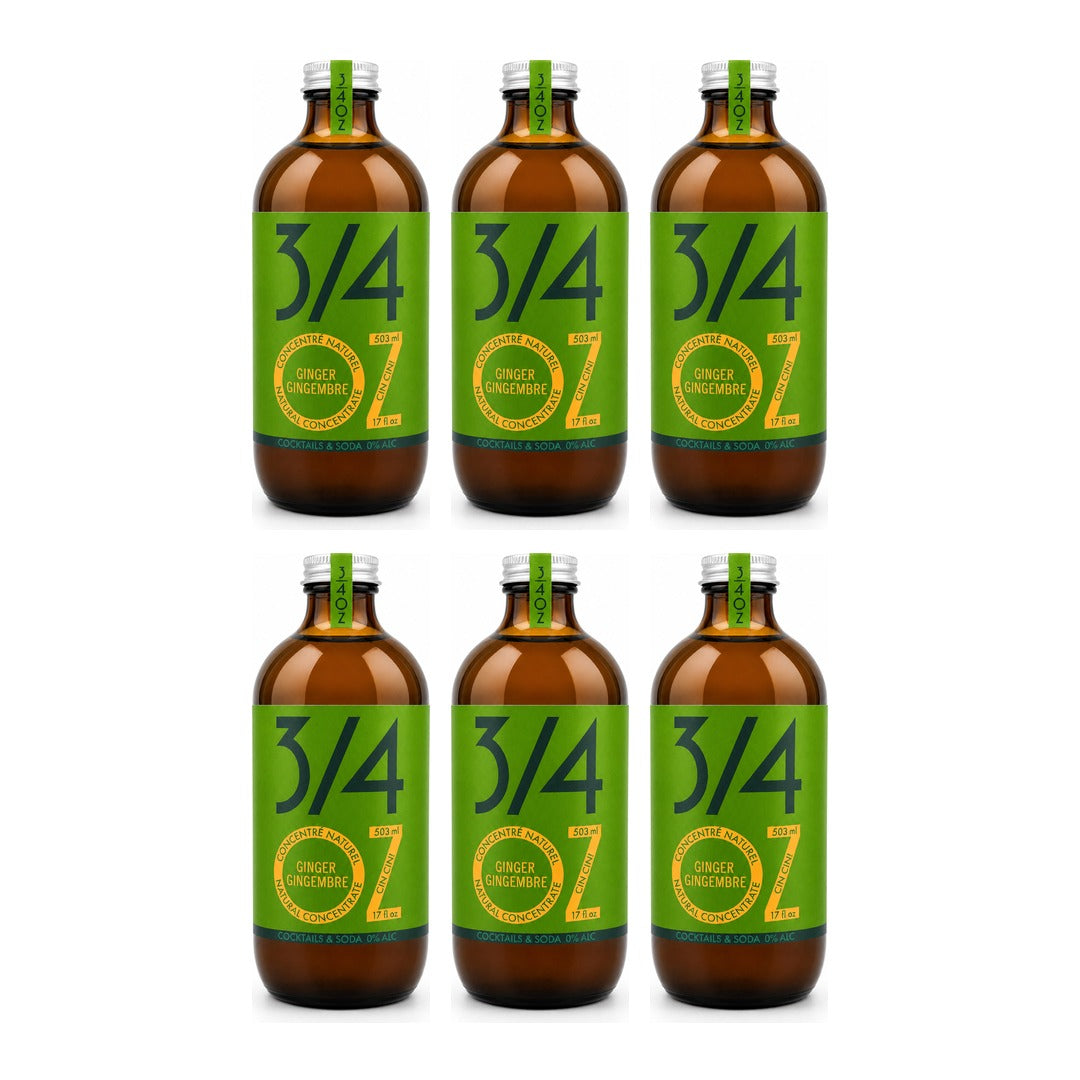 3/4 OZ - Ginger Ale Concentrate, 6 bottles