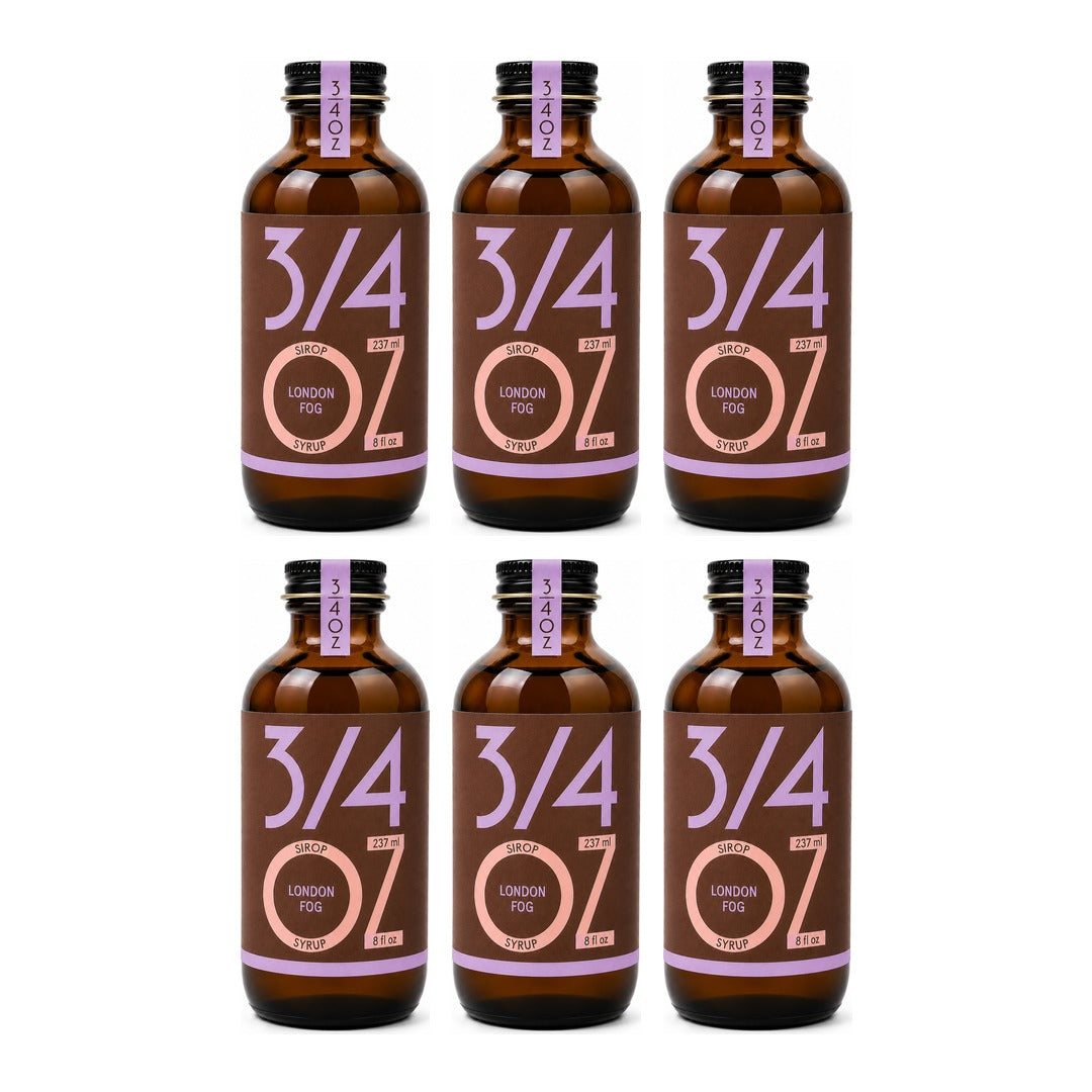 3/4 OZ - London Fog Vanilla Earl Grey Syrup, 6 bottles