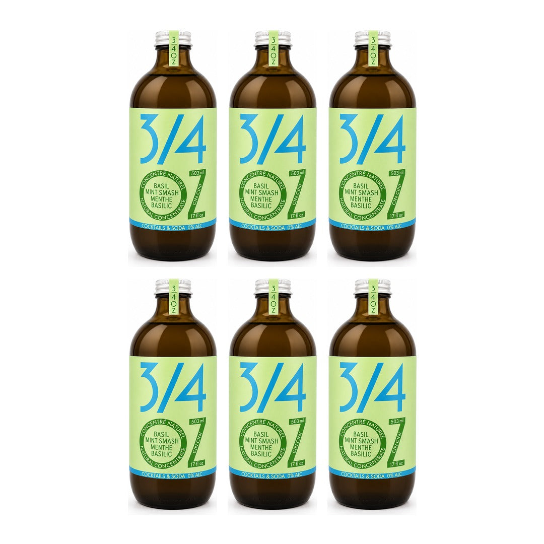 3/4 OZ - Mint Basil Smash Tonic, 6 bottles