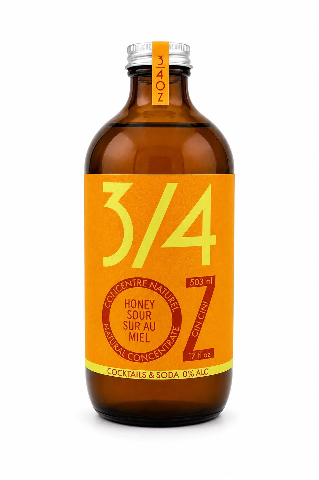3/4 OZ - Honey Sour Syrup bottle, 2026 rebrand