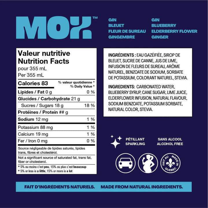 Mox Mocktails - Mox 2 - Gin Blueberry