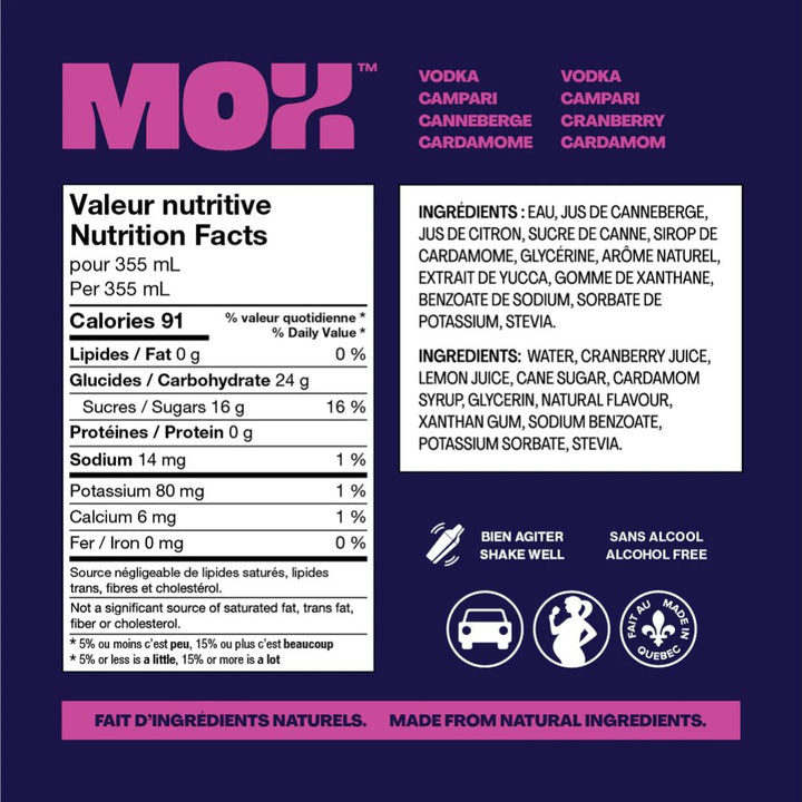 Mox Mocktails - Mox 3 - V*dka Cranberry
