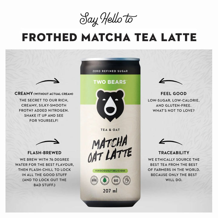 Two Bears - Frothed Matcha Oat Latte