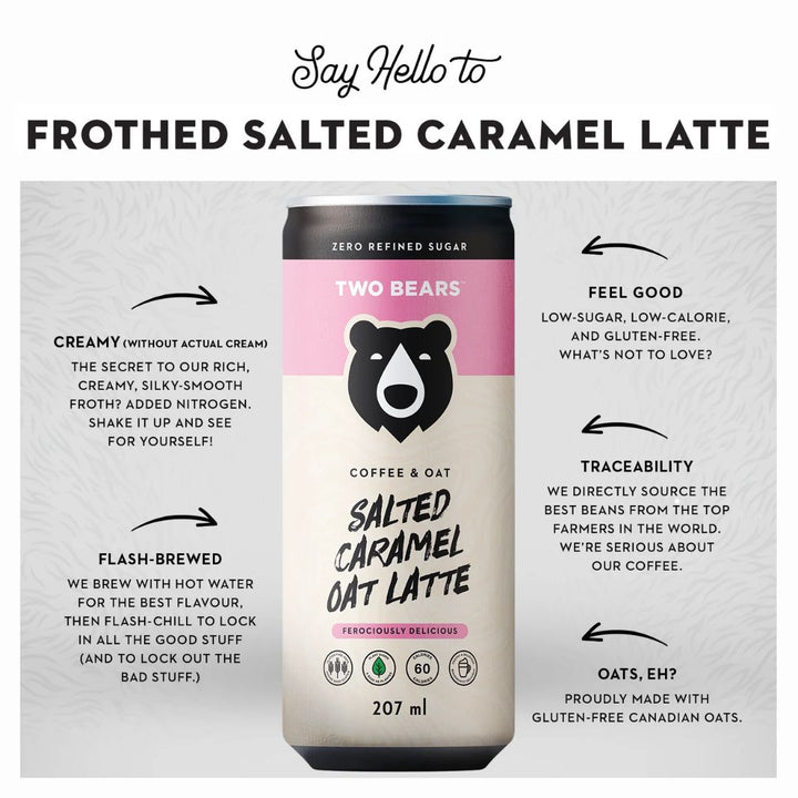 Two Bears - Frothed Salted Caramel Oat Latte