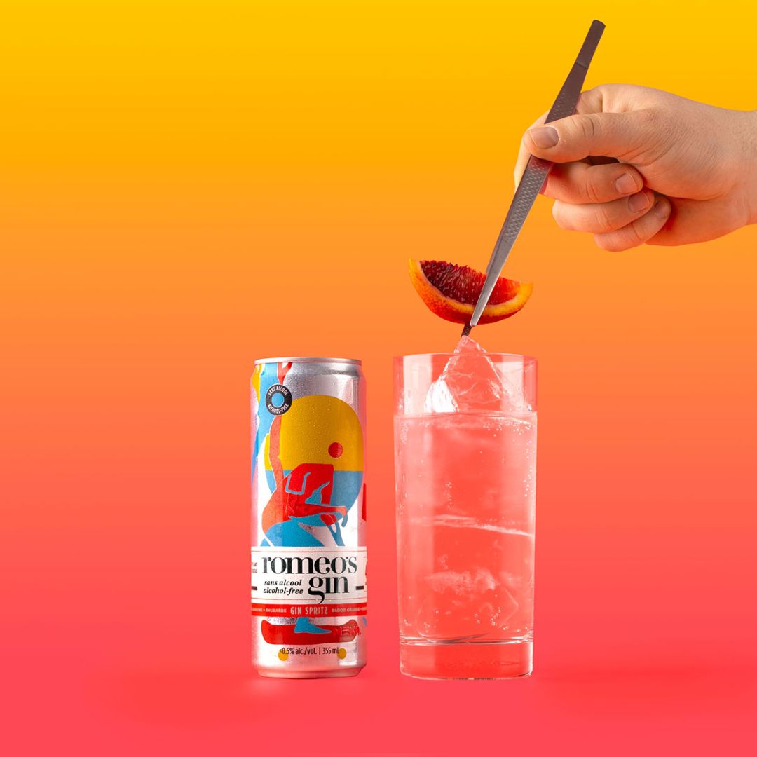 Romeo's Gin - Blood Orange + Rhubarb - Gin Spritz