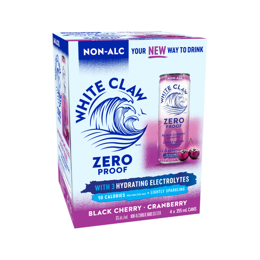 White Claw Zero Proof™ Non-Alcoholic Black Cherry Cranberry White Claw Zero Proof™ Non-Alcoholic Black Cherry Cranberry