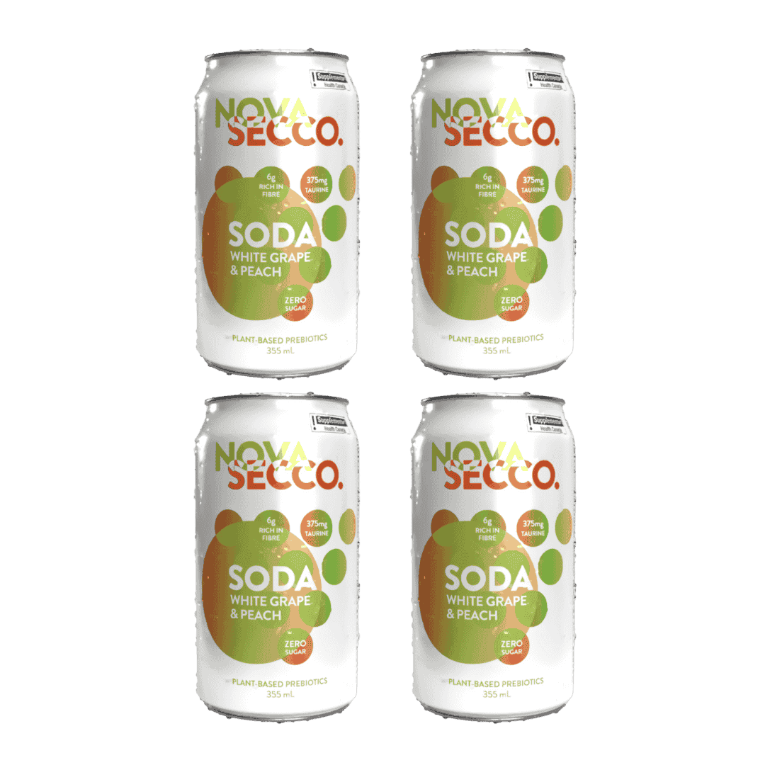 Novasecco - White Grape & Peach Prebiotic Soda
