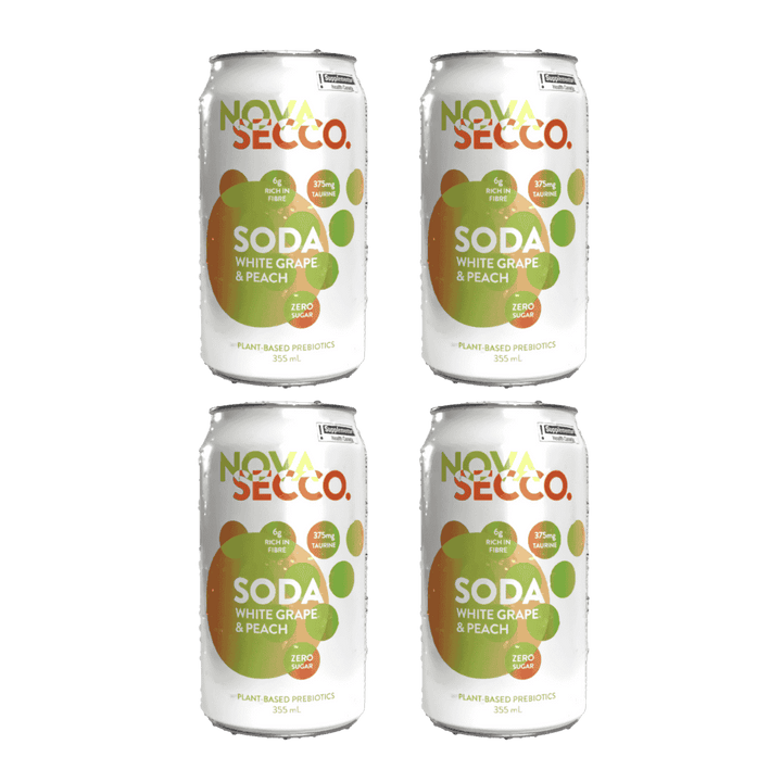 Novasecco - White Grape & Peach Prebiotic Soda