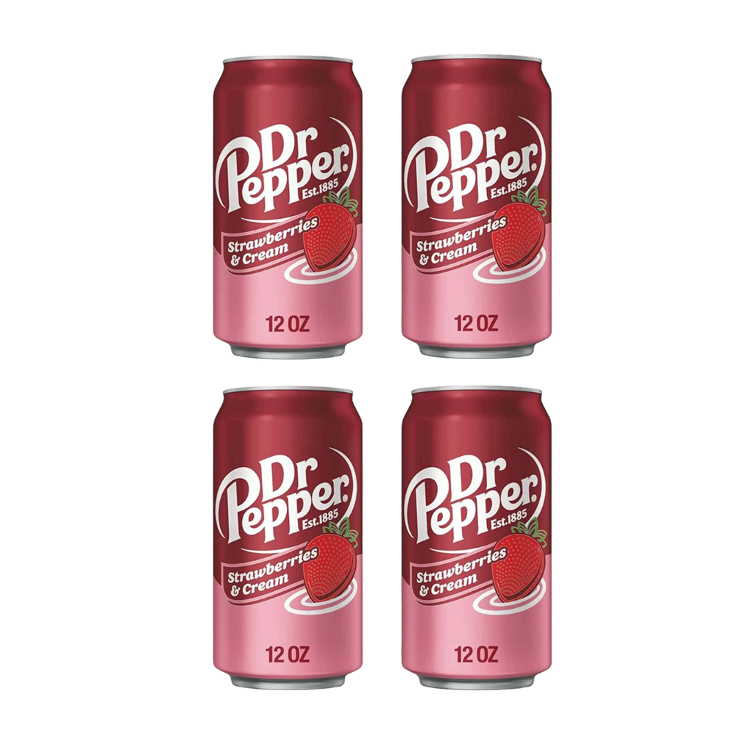 Dr Pepper - Strawberry & Cream (4 Pack)