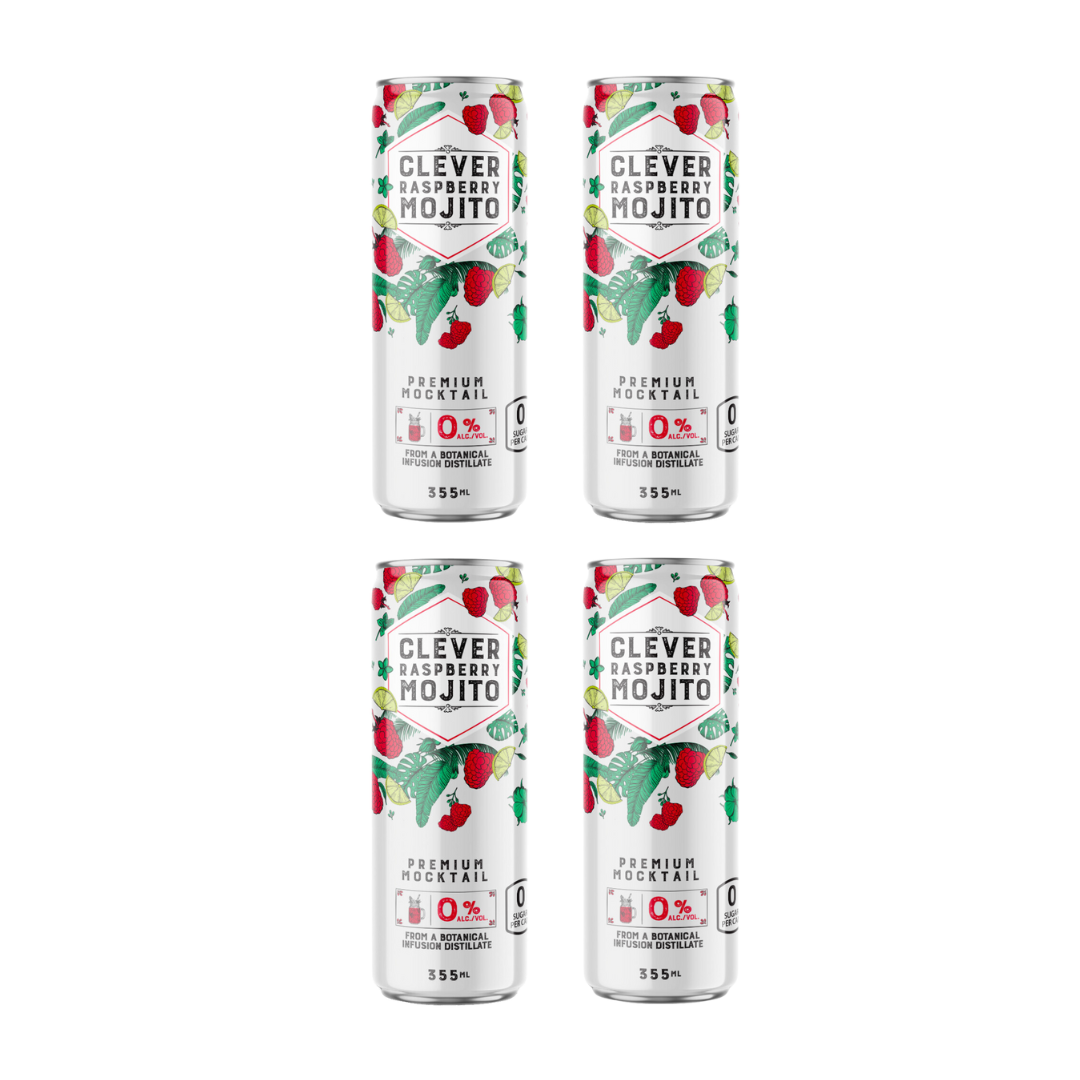 Clever Mocktail Non-Alcoholic No Sugar Raspberry Mojito - Upside