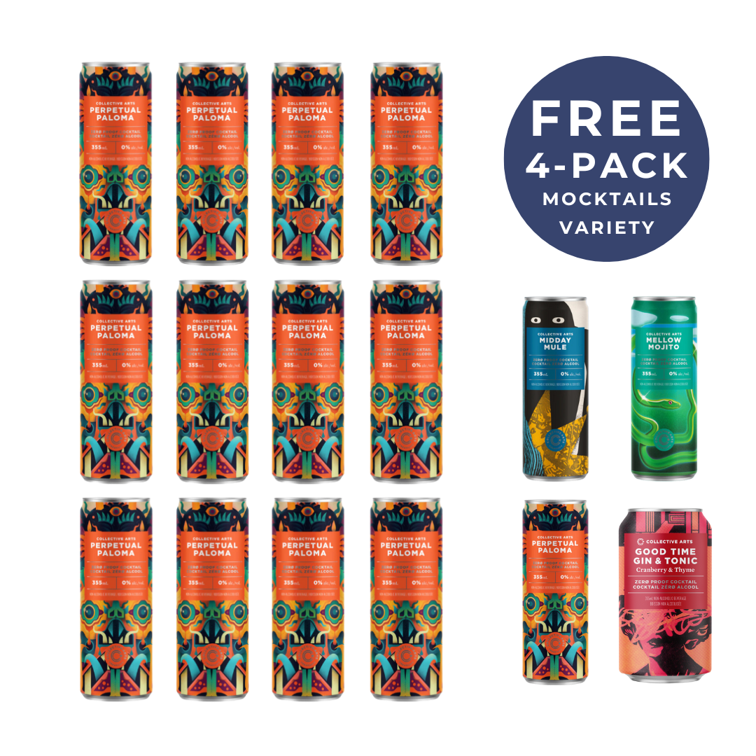 Collective Arts - Perpetual Paloma 12 Pack + FREE 4 Pack Mocktails