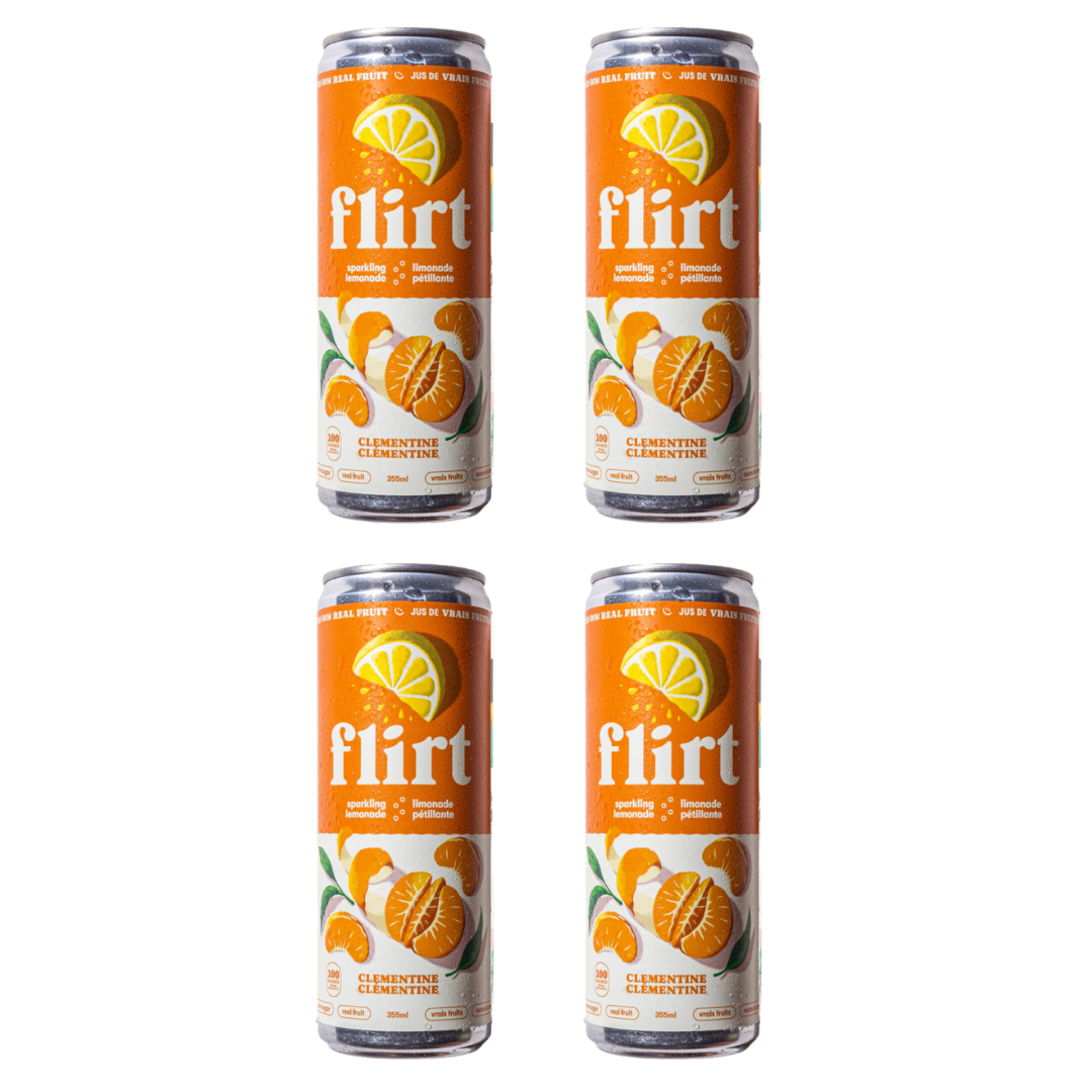 Flirt Natural Clementine Sparkling Lemonade - Upside Drinks - Free