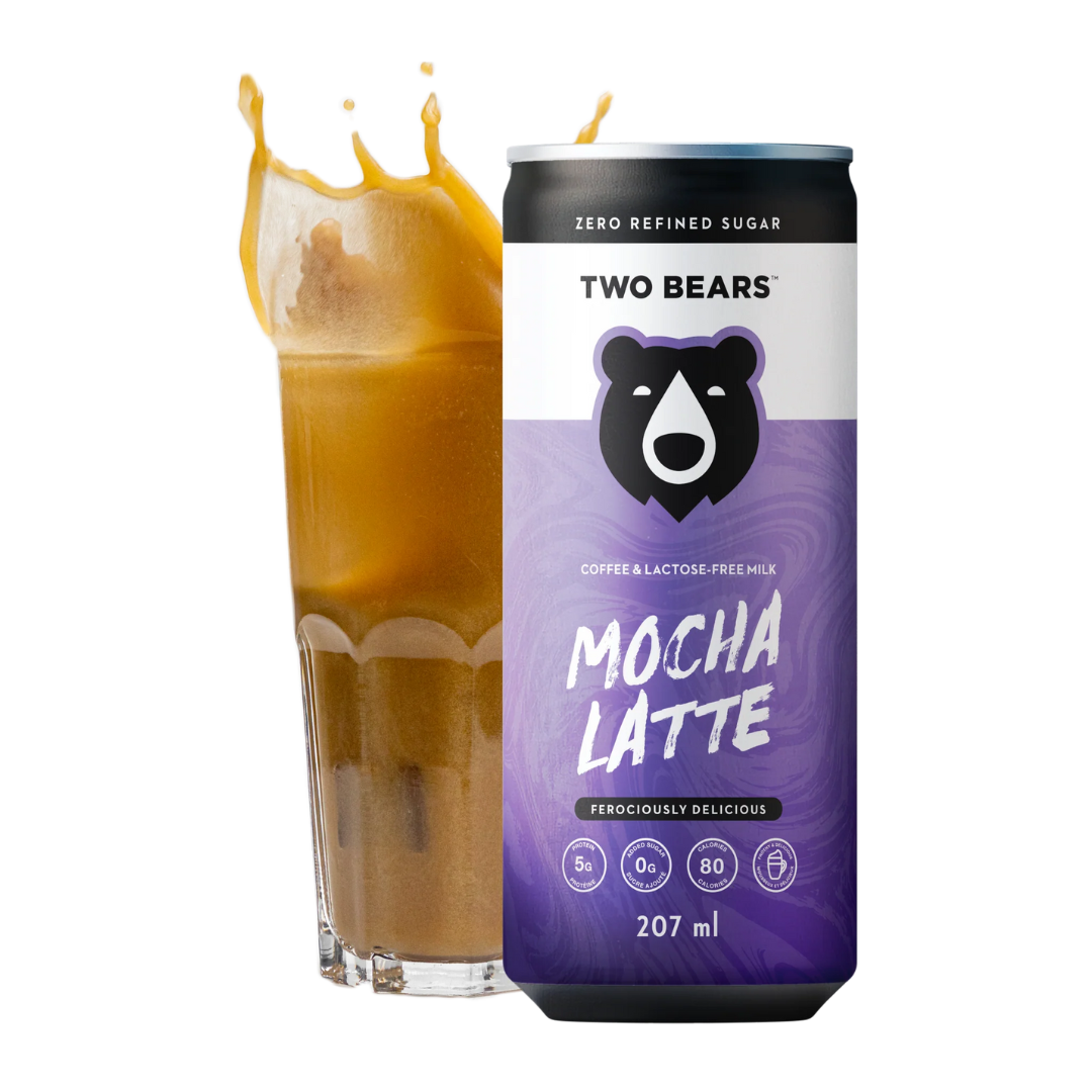 latte様2 Coffee | Two Bears Lactose-Free Mocha Dairy Latte – Upside Drinks