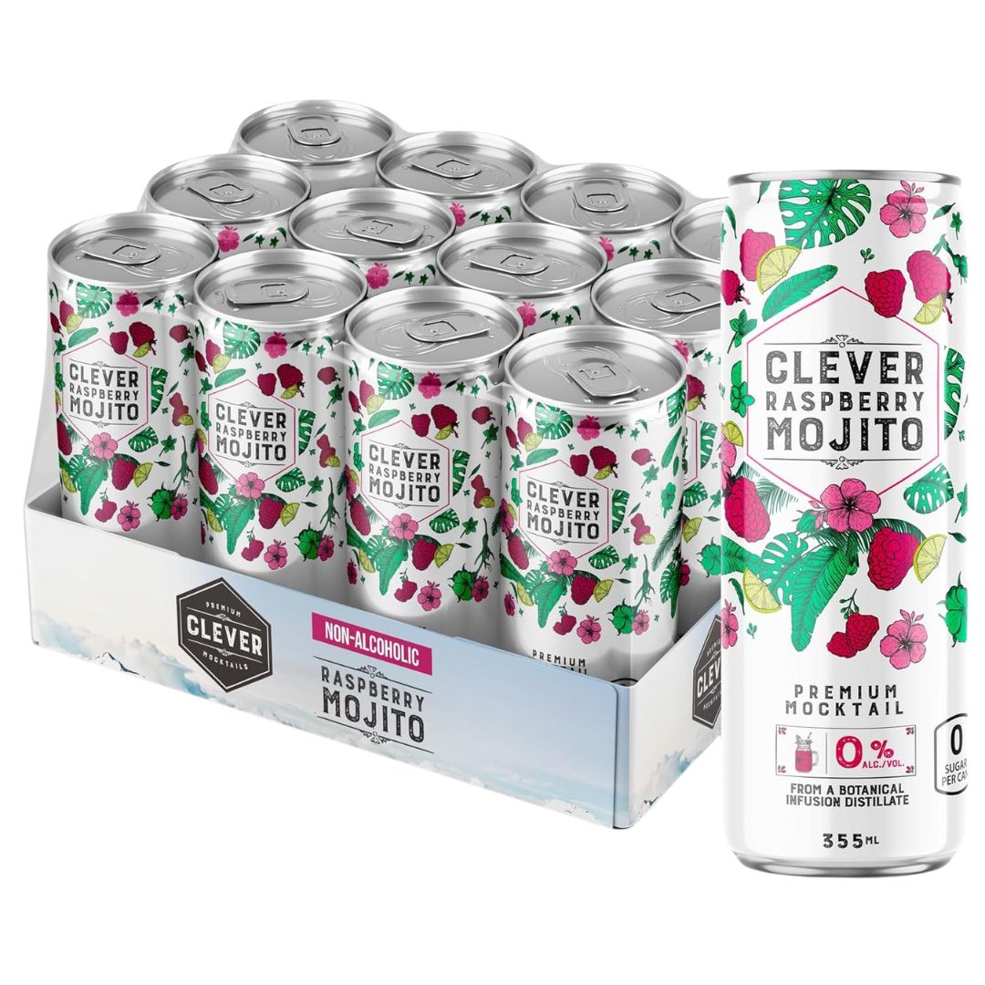 Clever Mocktail - Sugar-Free Raspberry Mojito
