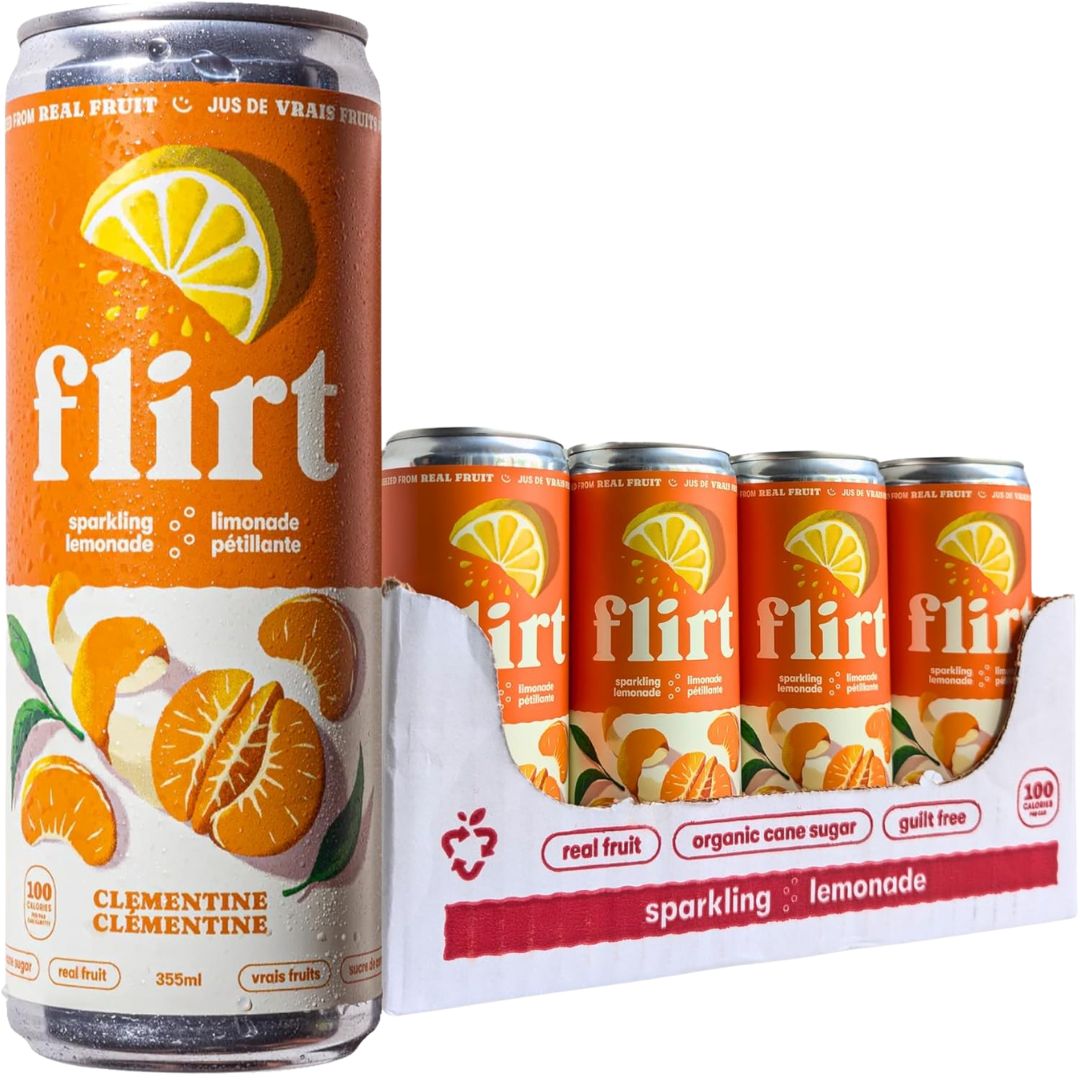Flirt Natural Clementine Sparkling Lemonade - Upside Drinks - Free