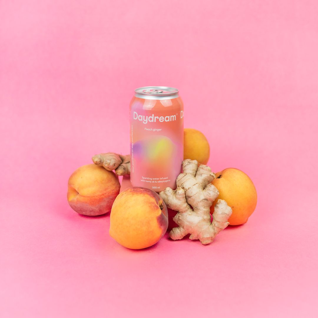 Daydream  - Peach Ginger Hemp and Adaptogen Infused Sparkling Water