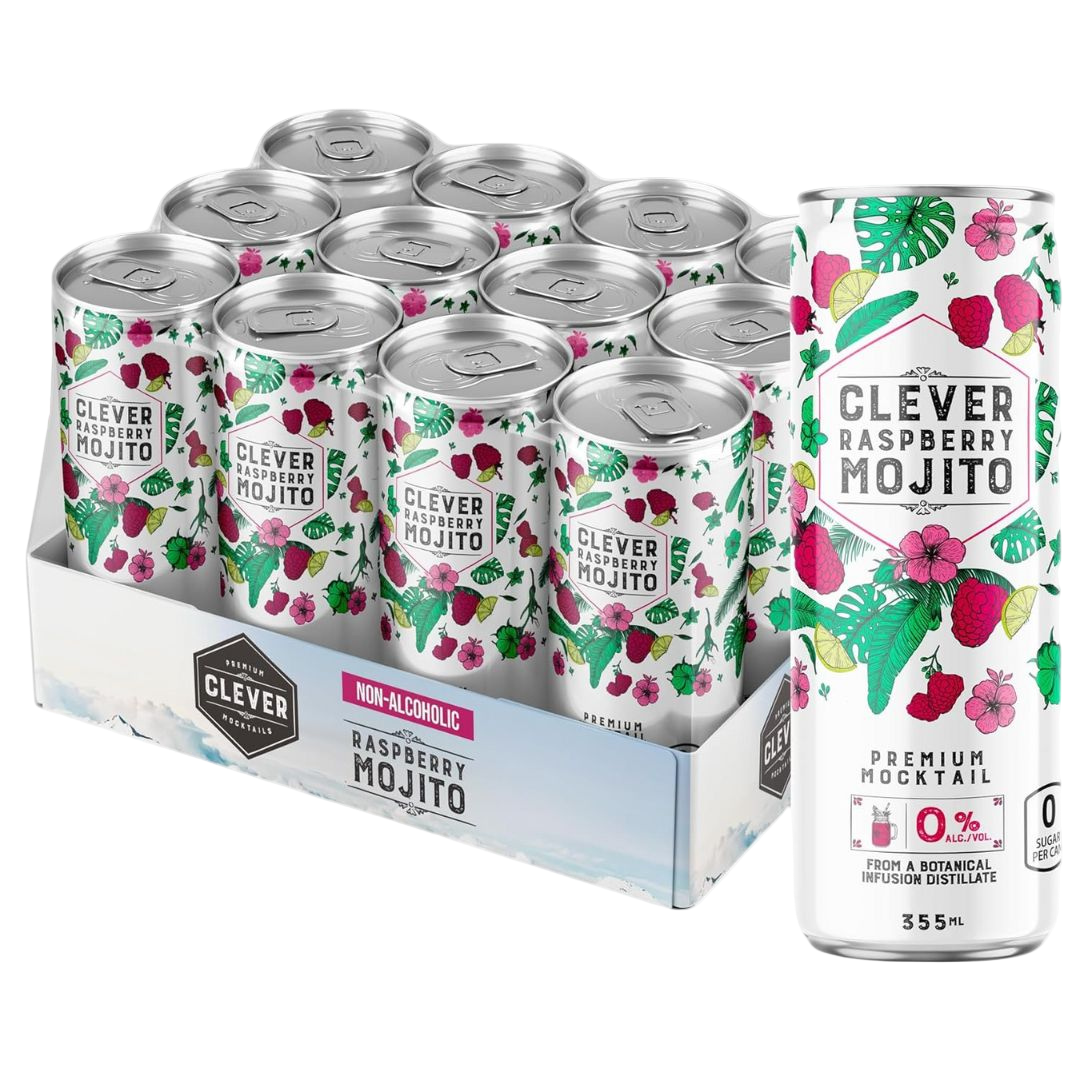 Clever Mocktail - Sugar-Free Raspberry Mojito