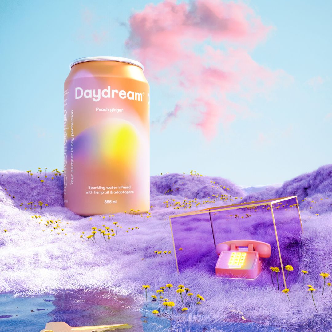 Daydream  - Peach Ginger Hemp and Adaptogen Infused Sparkling Water