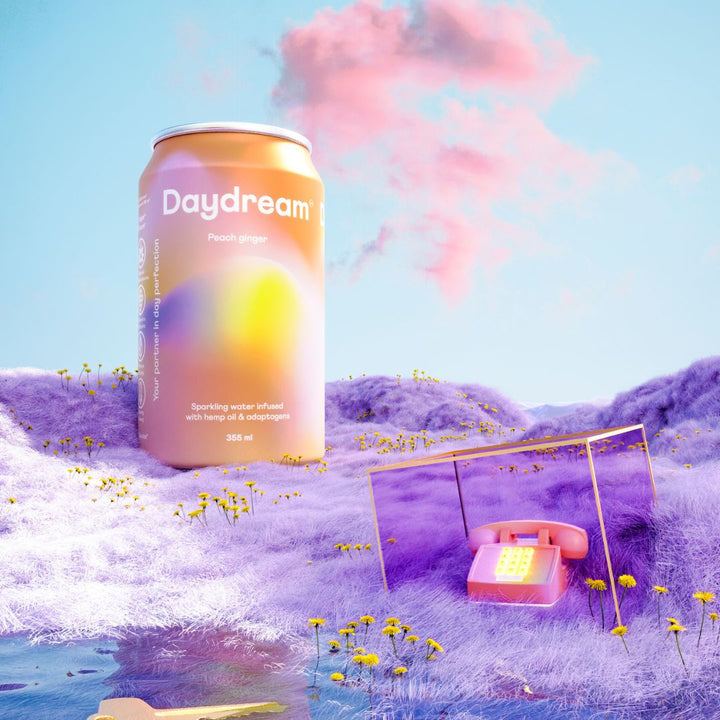 Daydream  - Peach Ginger Hemp and Adaptogen Infused Sparkling Water