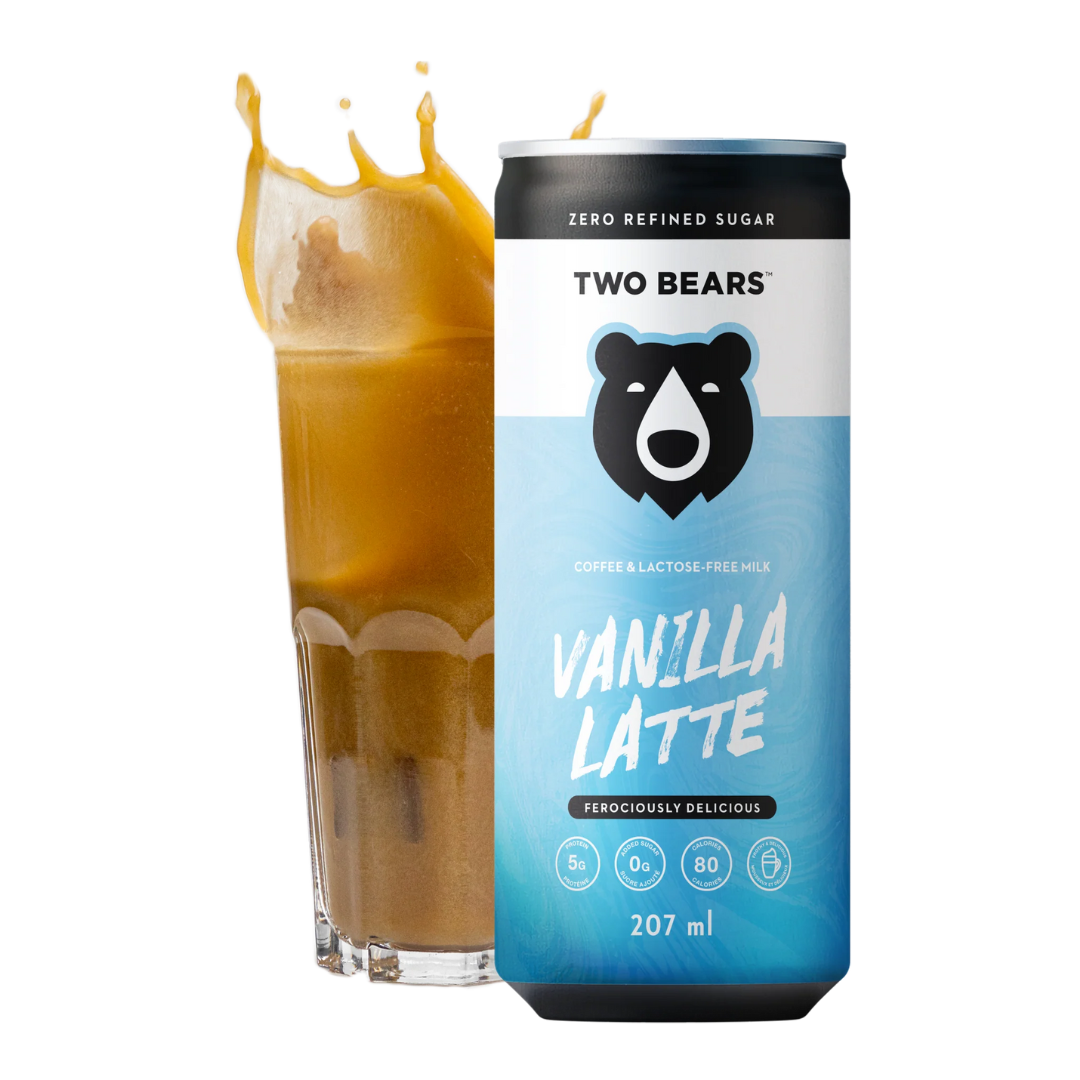 Two Bears Natural Lactose-Free Dairy Vanilla Latte - Upside Drinks