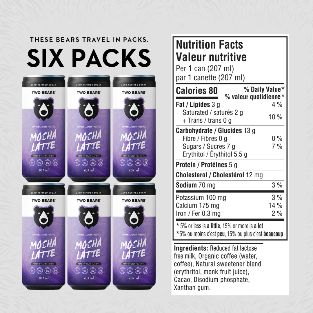 Coffee | Two Bears Lactose-Free Mocha Dairy Latte – Upside Drinks