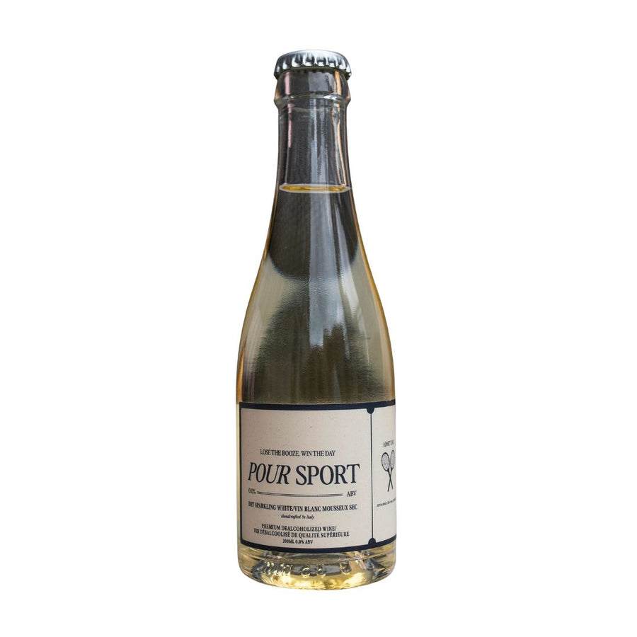 Pour Sport - Dry Sparkling White (Single-Serve 200mL), non-alcoholic wine