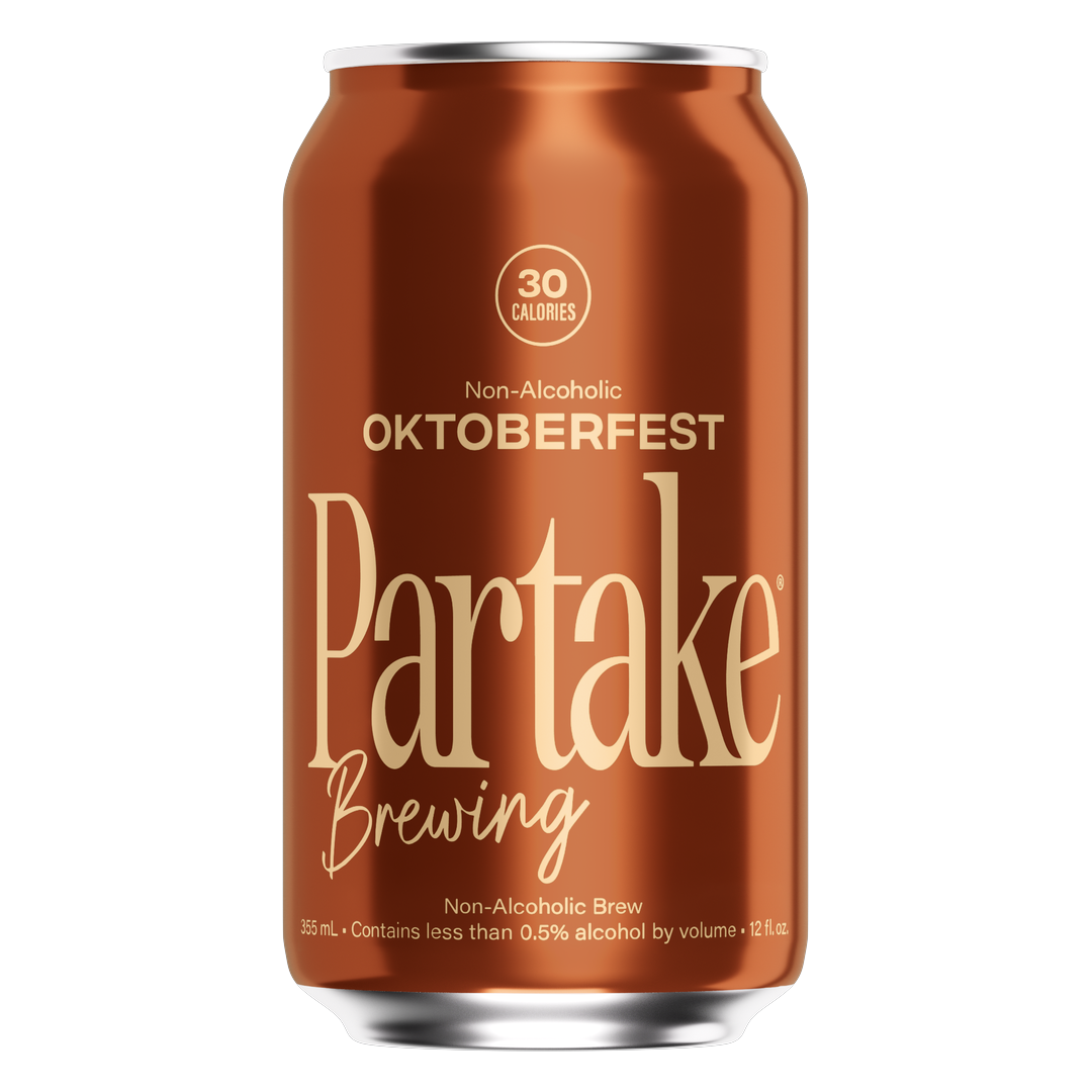 Partake Oktoberfest non-alcoholic beer, single 355 ml can