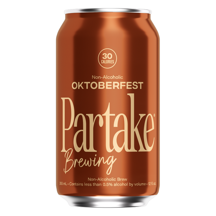 Partake Oktoberfest non-alcoholic beer, single 355 ml can