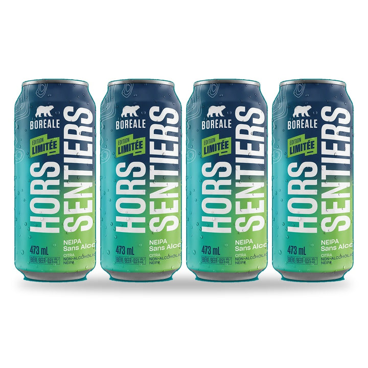 Boréale Hors Sentiers NEIPA sans alcool, 4 canettes de 473 mL