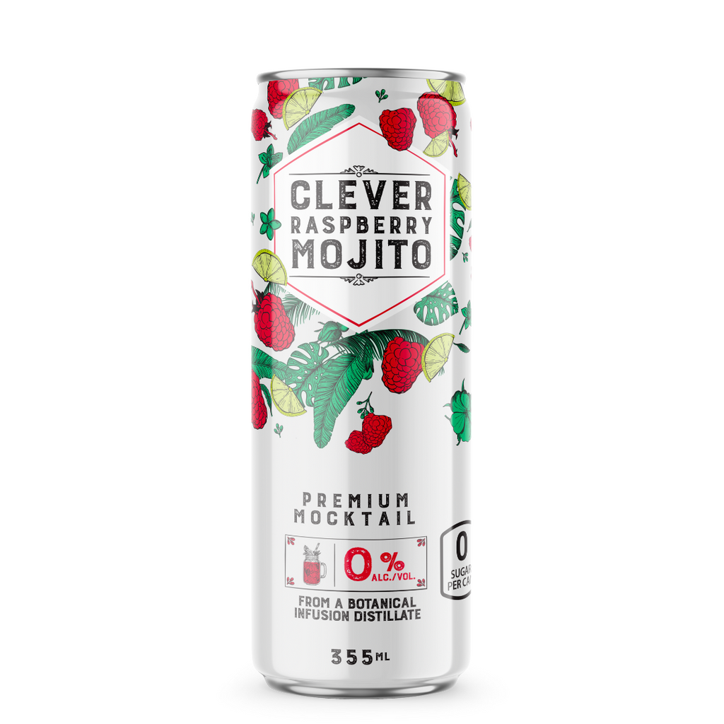 Clever Mocktail Non-Alcoholic No Sugar Raspberry Mojito - Upside