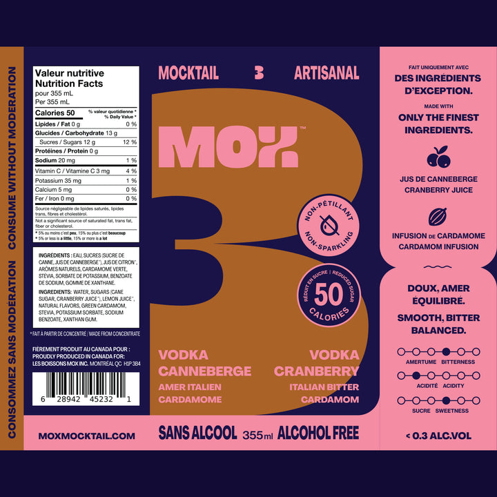 Mox Mocktails - Mox 3 - V*dka Cranberry