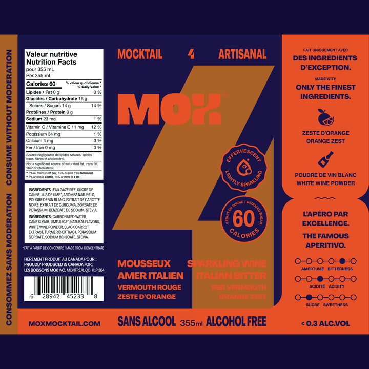 Mox Mocktails - Mox 4 - Aperol Spritz